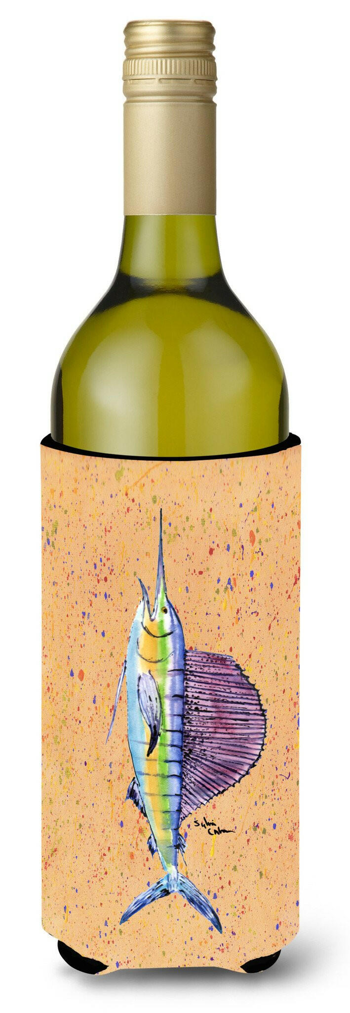 Fish Sailfish Wine Bottle Beverage Insulator Beverage Insulator Hugger by Caroline&#39;s Treasures