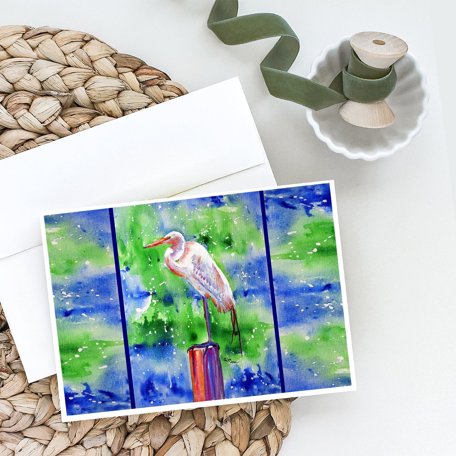 Buy this Egret Greeting Cards and Envelopes Pack of 8
