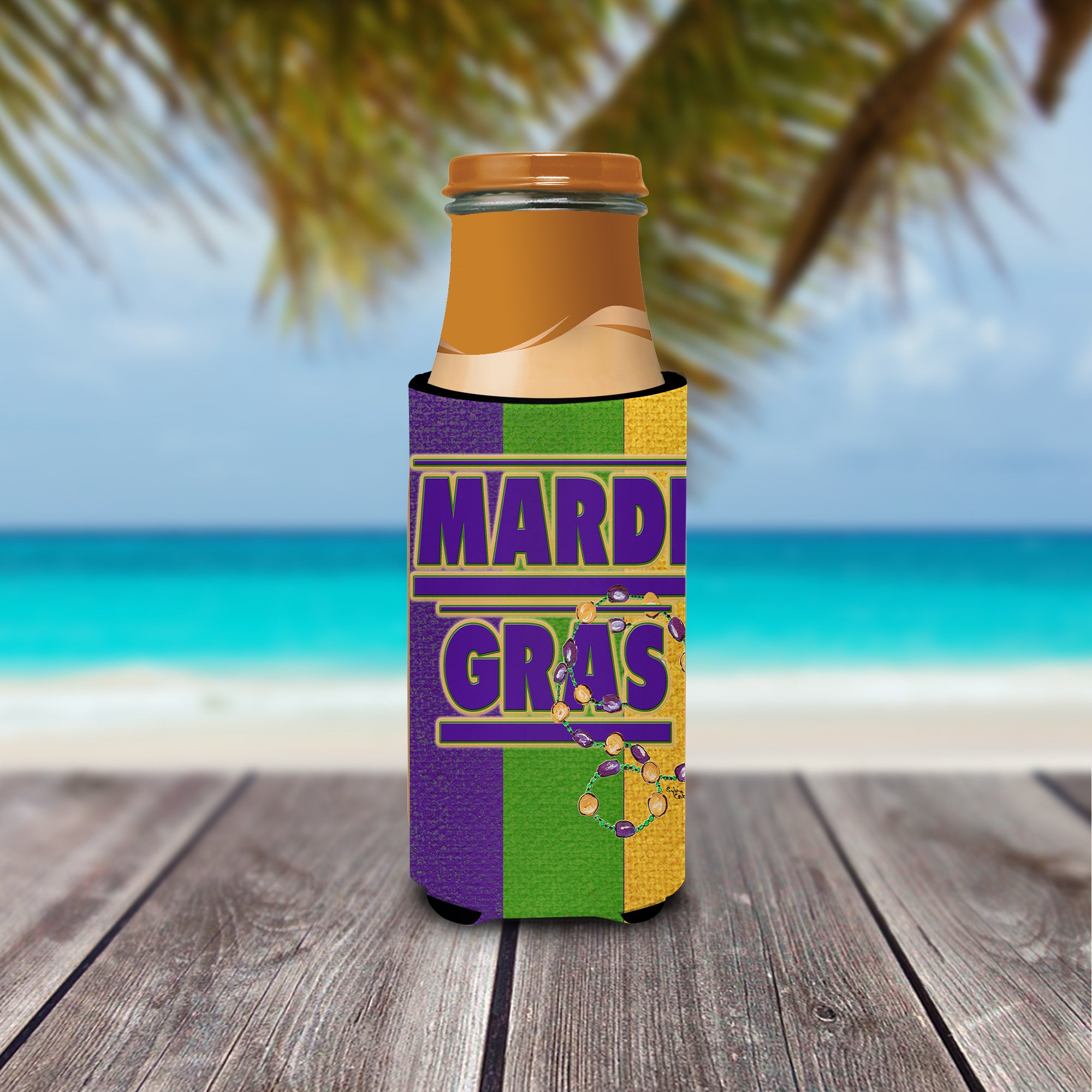 Mardi Gras Ultra Beverage Insulators for slim cans 8363MUK.