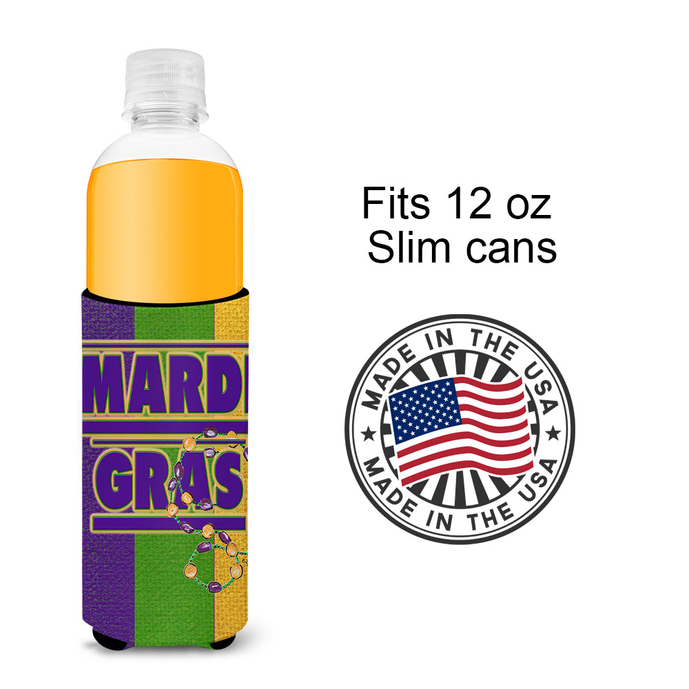 Mardi Gras Ultra Beverage Insulators for slim cans 8363MUK.