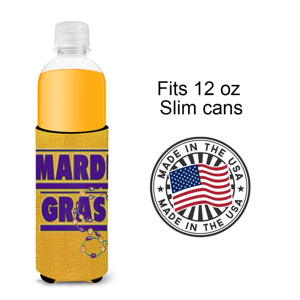 Mardi Gras Ultra Beverage Insulators for slim cans 8365MUK.