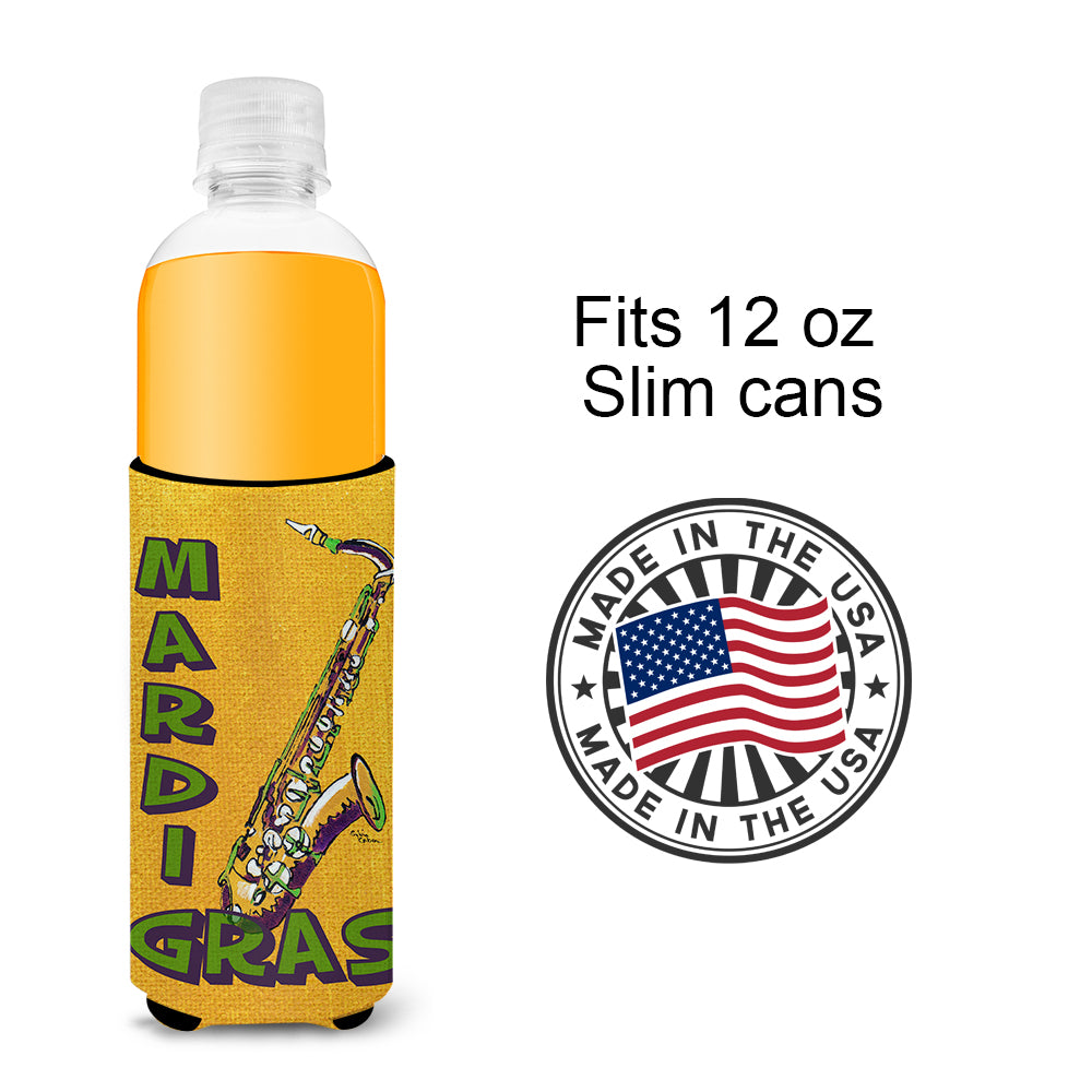 Mardi Gras and Saxaphone Ultra Beverage Insulators for slim cans 8366MUK.