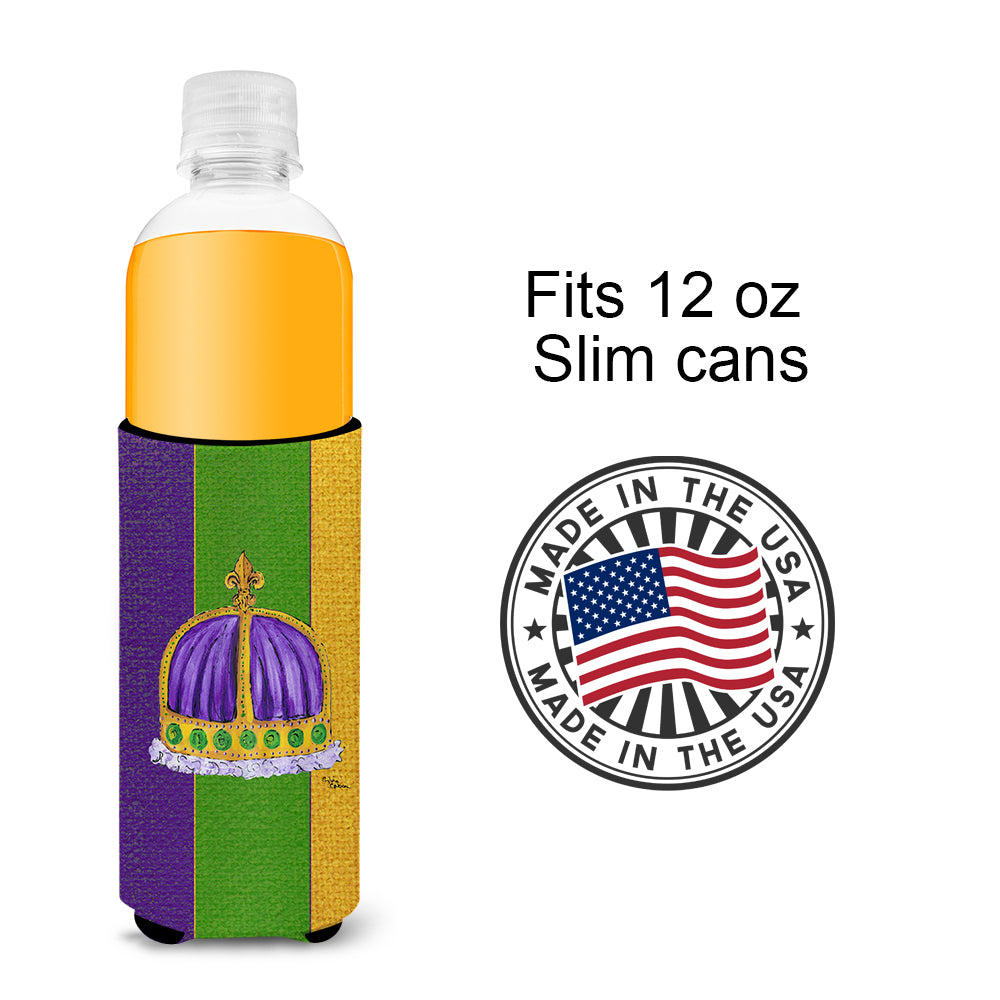 King's Crown Mardi Gras Ultra Beverage Insulators for slim cans 8371MUK.