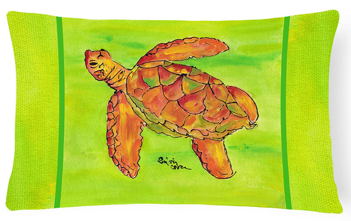 Turtle   Canvas Fabric Decorative Pillow by Caroline&#39;s Treasures