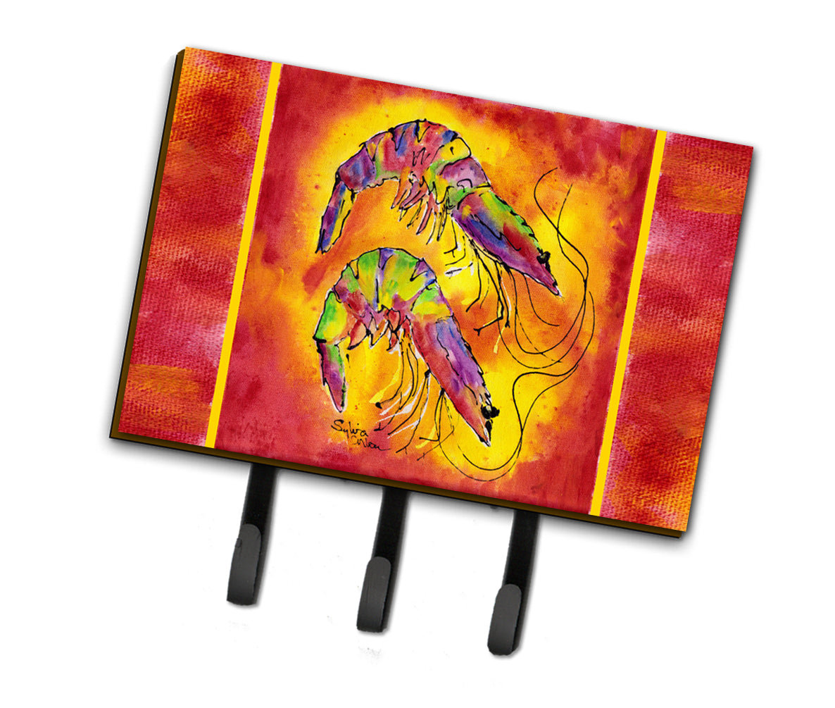 Bright Shrimp on Red Leash or Key Holder  the-store.com.