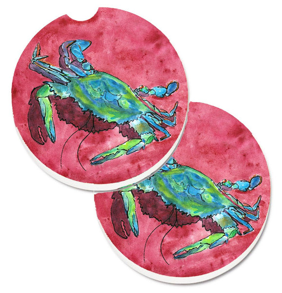 Crab Set of 2 Cup Holder Car Coasters 8379CARC by Caroline's Treasures
