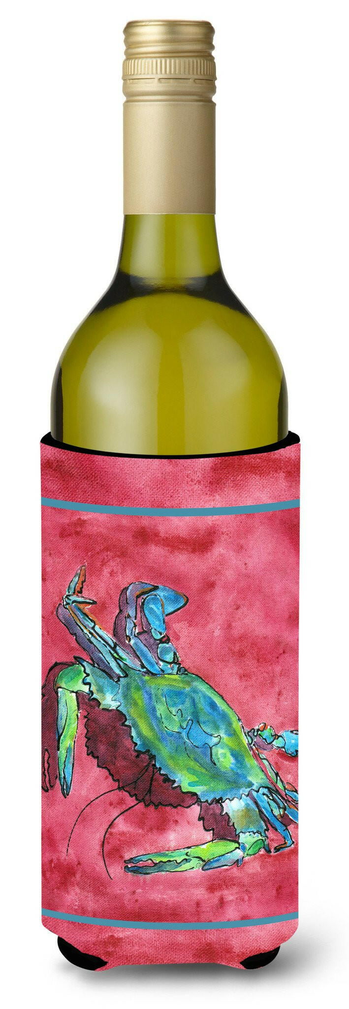 Crab Wine Bottle Beverage Insulator Beverage Insulator Hugger 8379LITERK by Caroline&#39;s Treasures