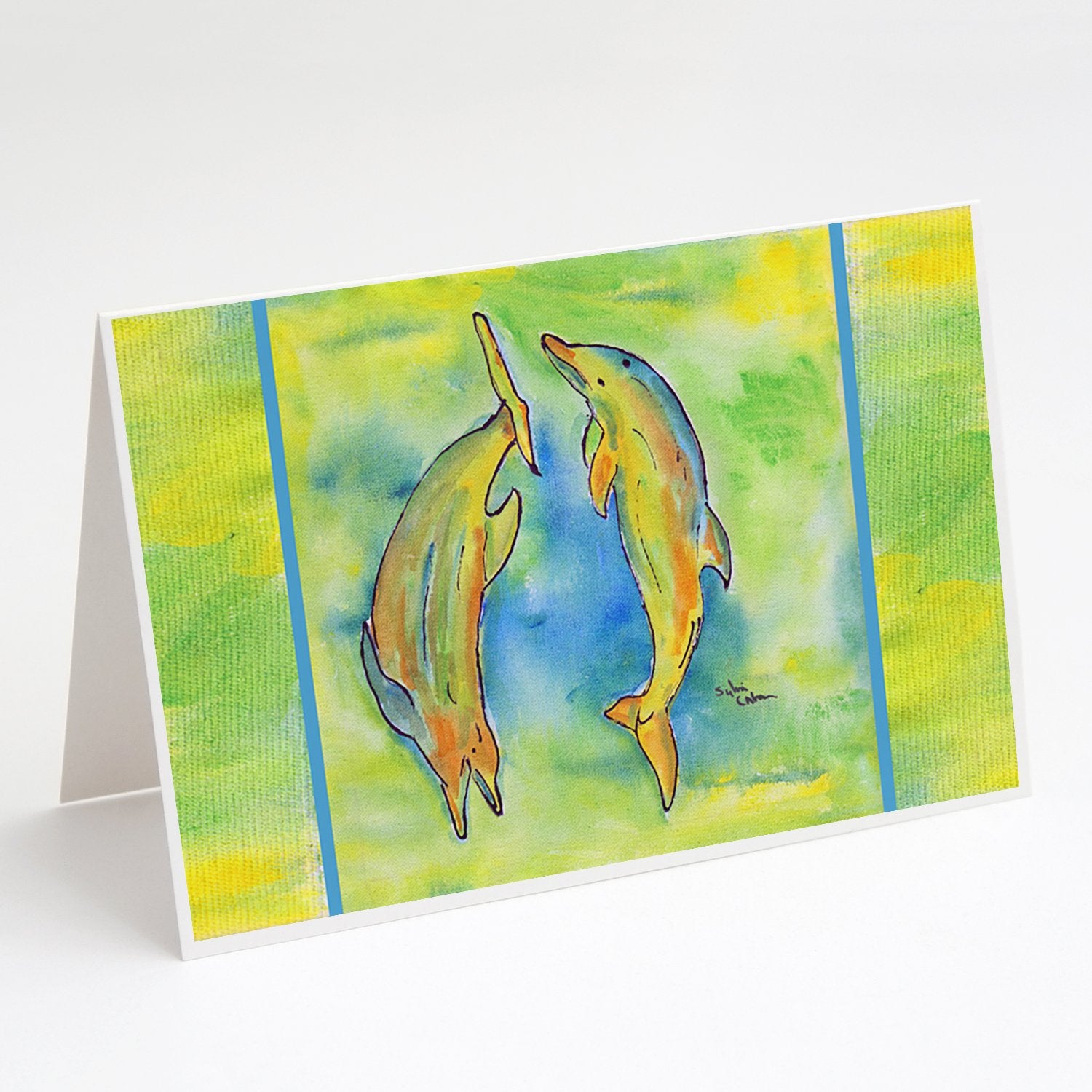Buy this Dolphin on Grfeen Greeting Cards and Envelopes Pack of 8