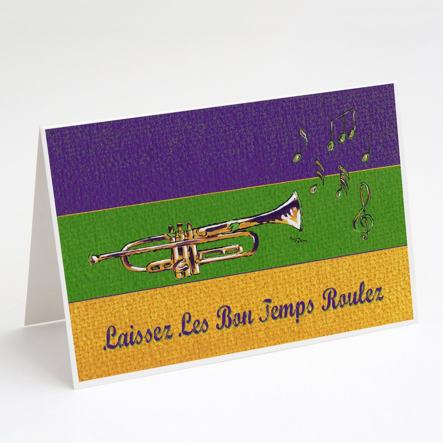 Buy this Mardi Gras Jazz Trumpet Greeting Cards and Envelopes Pack of 8