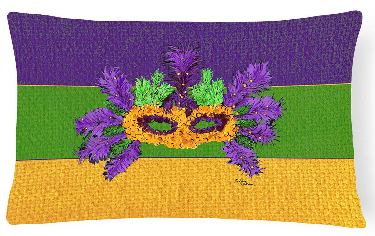 Mardi Gras   Canvas Fabric Decorative Pillow by Caroline&#39;s Treasures