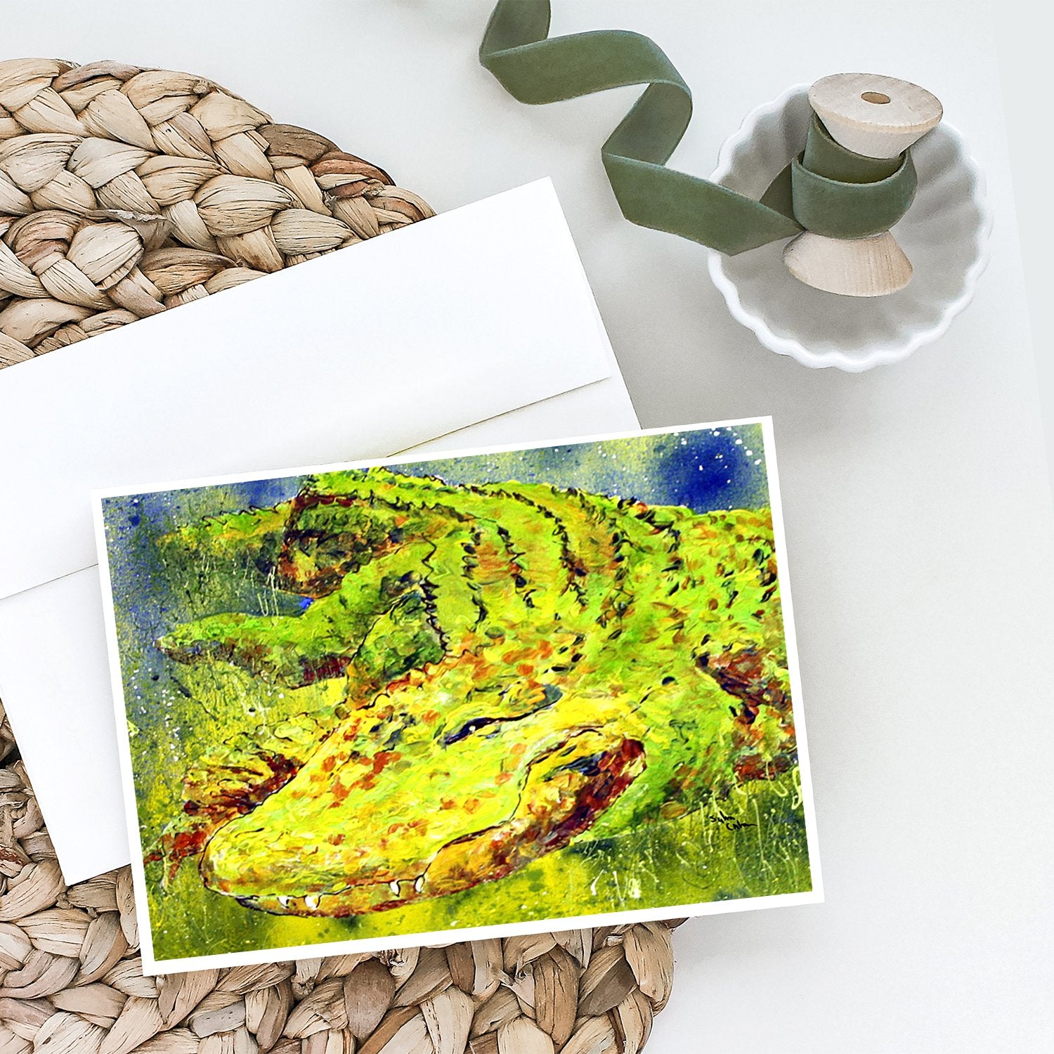 Alligator Greeting Cards and Envelopes Pack of 8 - the-store.com