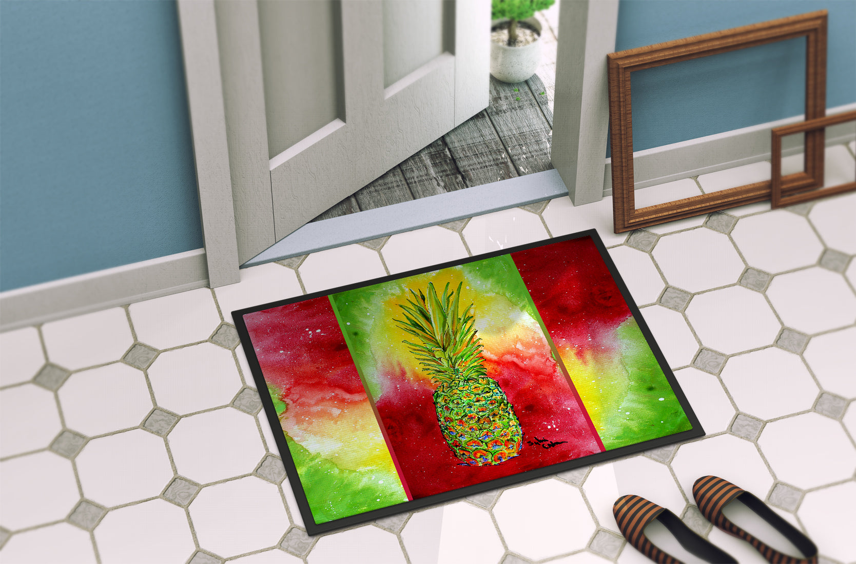 Pineapple Indoor or Outdoor Mat 18x27 8395 Doormat - the-store.com
