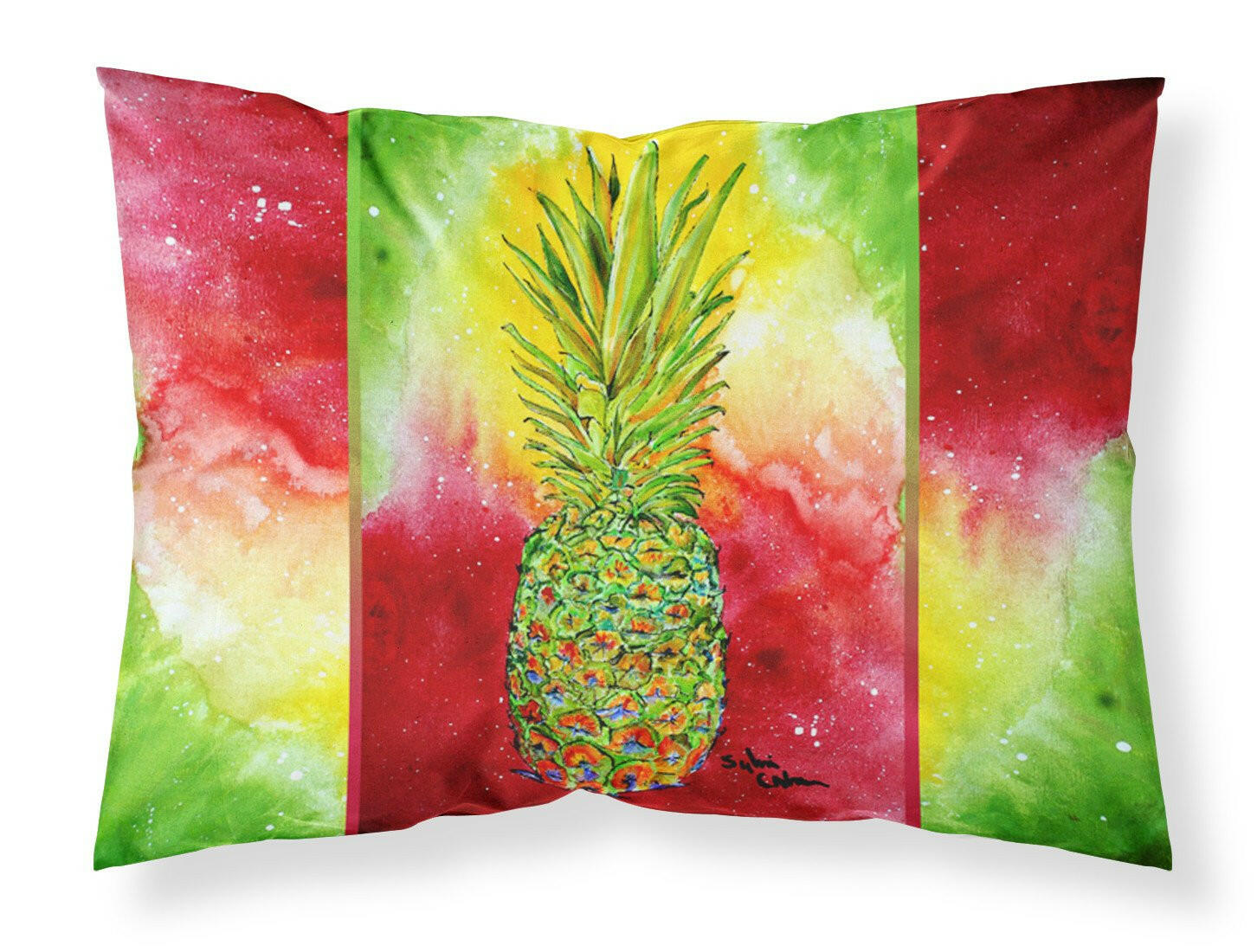 Pineapple Moisture wicking Fabric standard pillowcase by Caroline's Treasures
