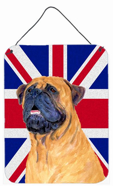 Bullmastiff with English Union Jack British Flag Wall or Door Hanging Prints SS4962DS1216 by Caroline's Treasures