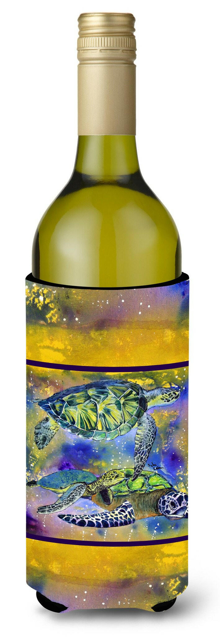 Sea Turtles Loggerhead Wine Bottle Beverage Insulator Beverage Insulator Hugger by Caroline&#39;s Treasures
