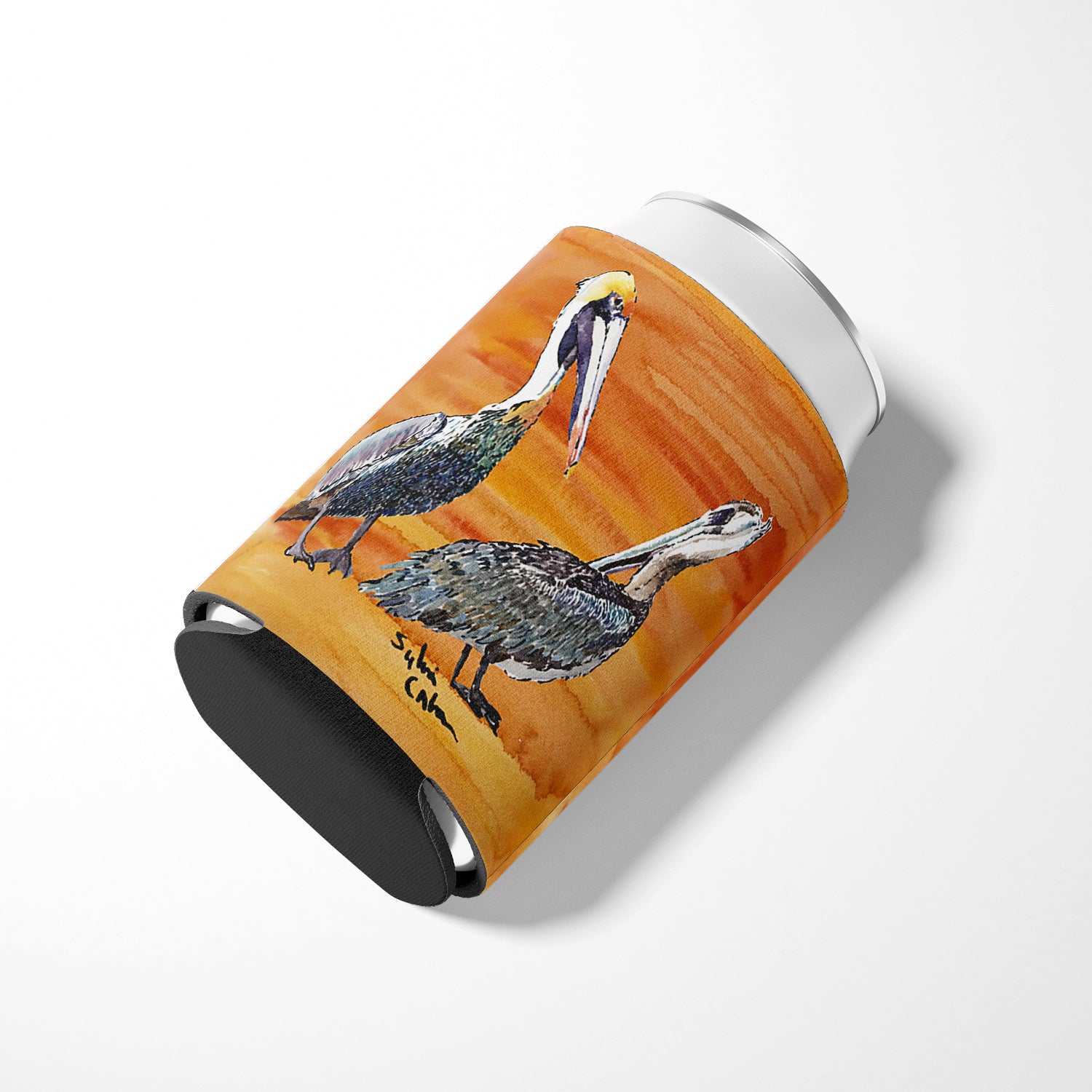 Bird - Pelican Can or Bottle Beverage Insulator Hugger.