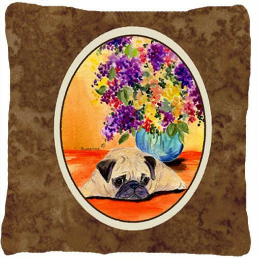 Pug Decorative   Canvas Fabric Pillow by Caroline's Treasures