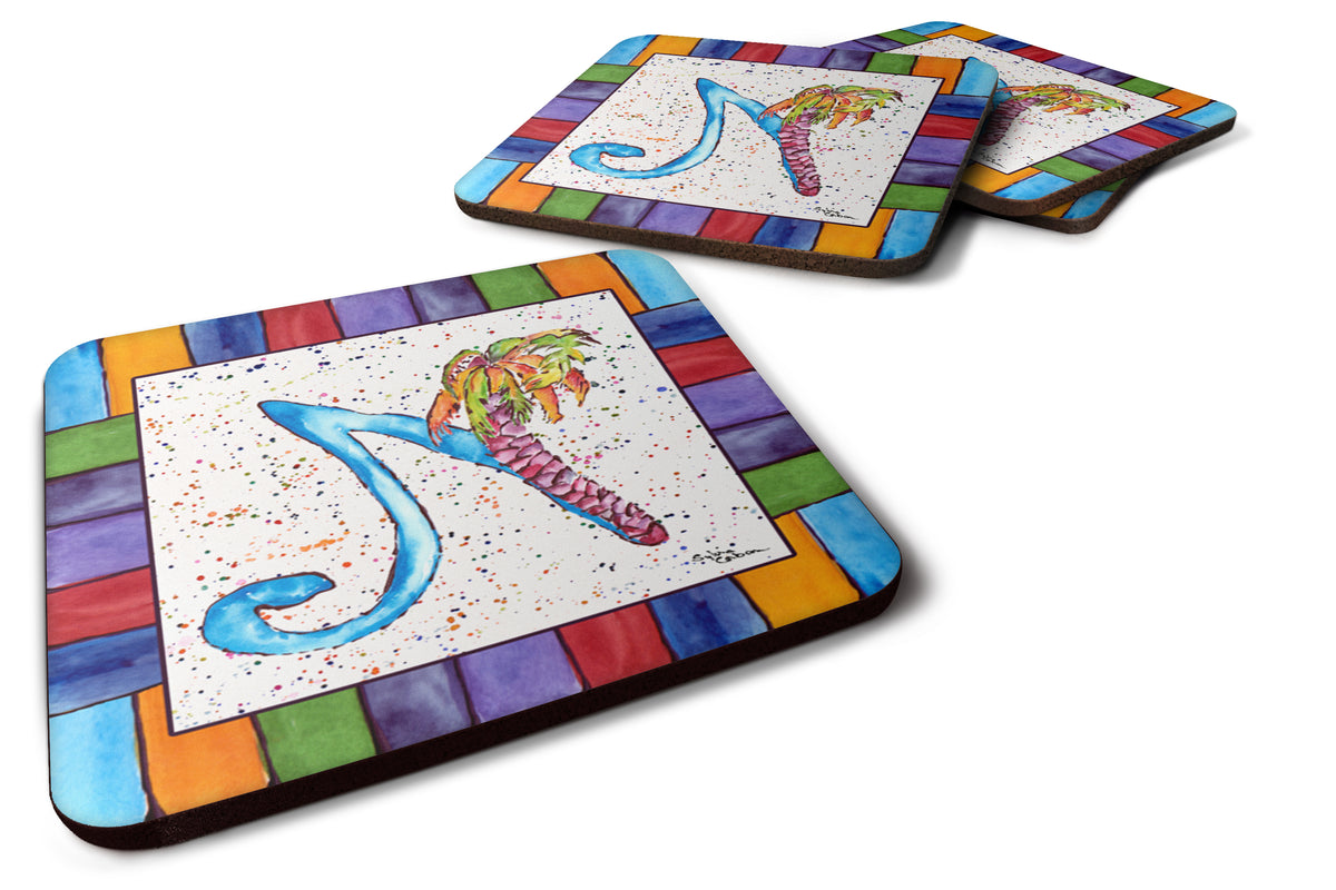 Set of 4 Beach and Seafood Foam Coasters - the-store.com