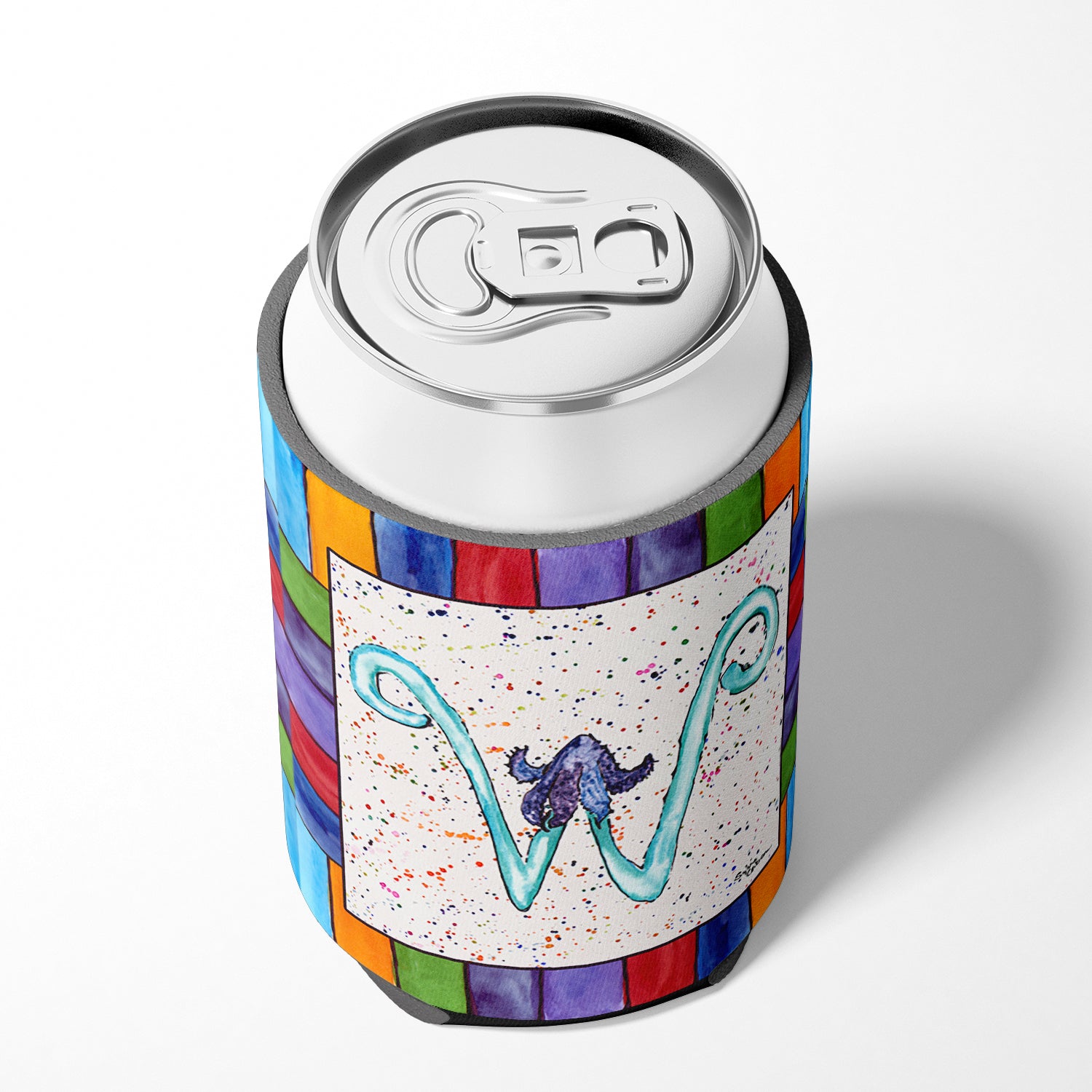 Letter W with  Starfish Can or Bottle Beverage Insulator Hugger 8446.