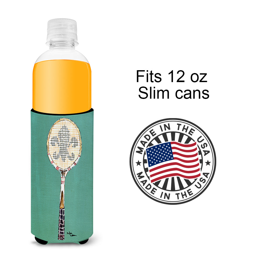 Fleur de lis Tennis Ultra Beverage Insulators for slim cans 8479MUK.