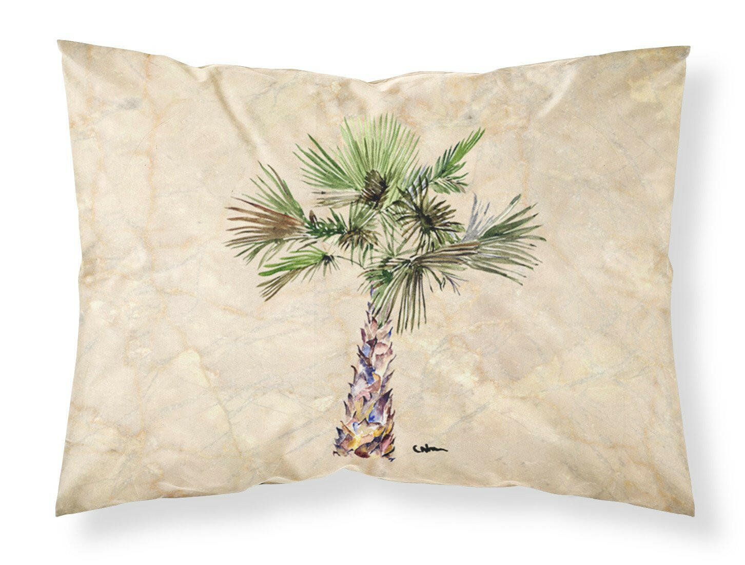 Palm Tree Moisture wicking Fabric standard pillowcase by Caroline's Treasures