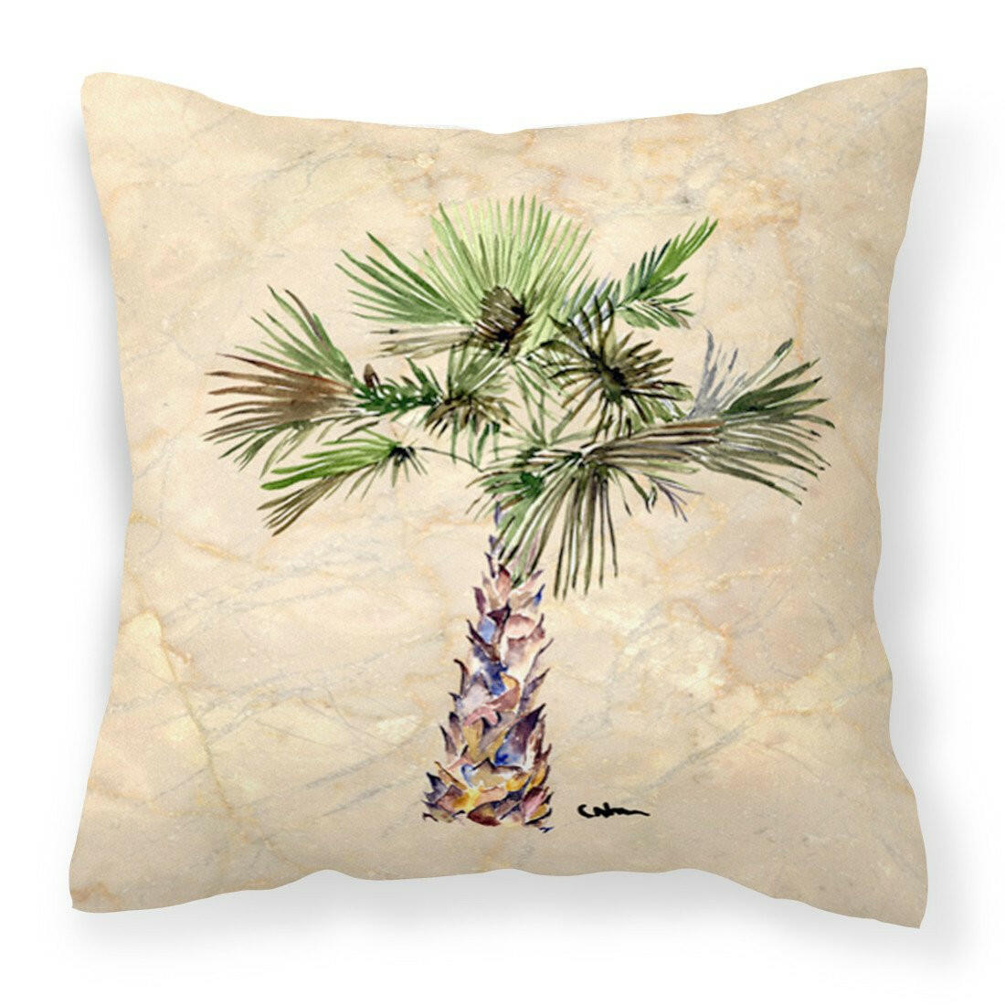Palm Tree Fabric Decorative Pillow 8480PW1414 - the-store.com