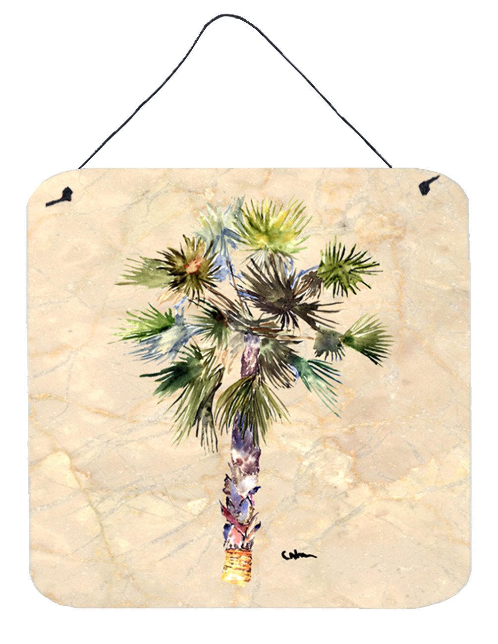 Tree - Palm Tree Aluminium Metal Wall or Door Hanging Prints by Caroline&#39;s Treasures