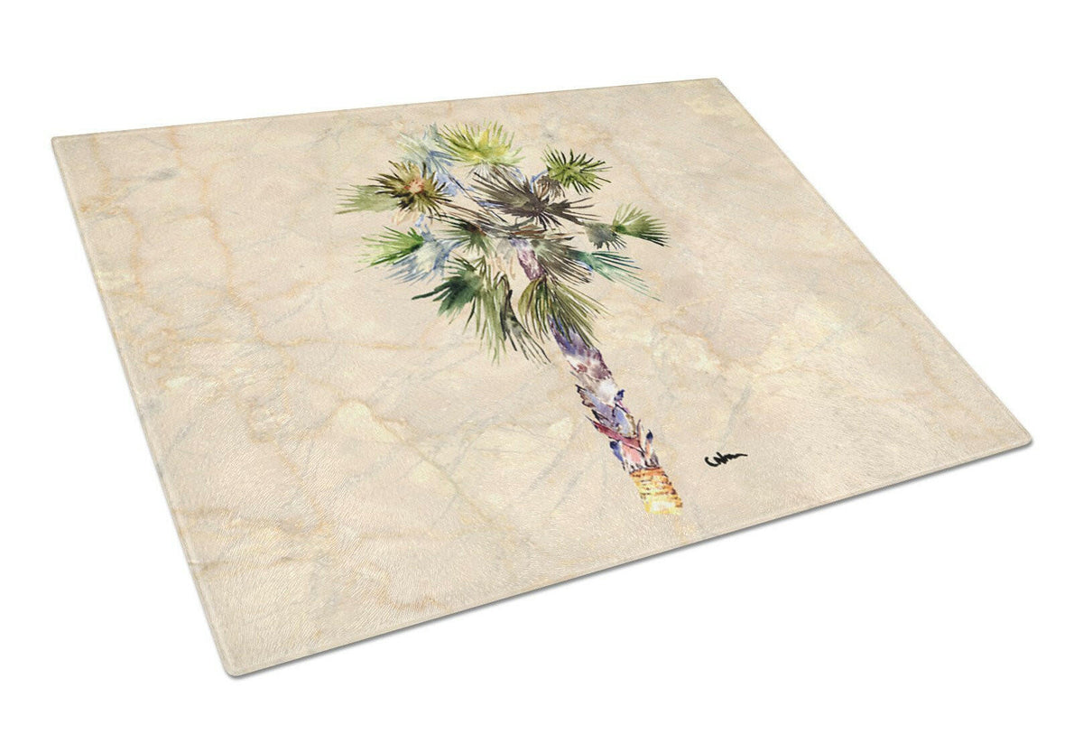 Palm Tree Glass Cutting Board Large by Caroline&#39;s Treasures