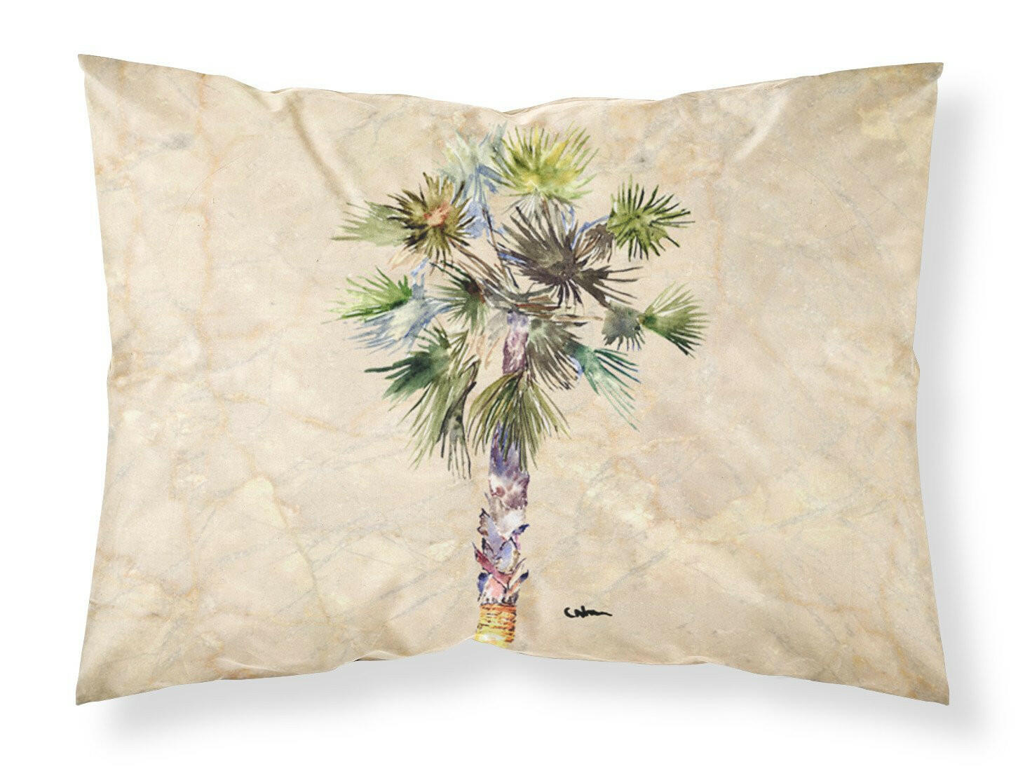 Palm Tree Moisture wicking Fabric standard pillowcase by Caroline's Treasures