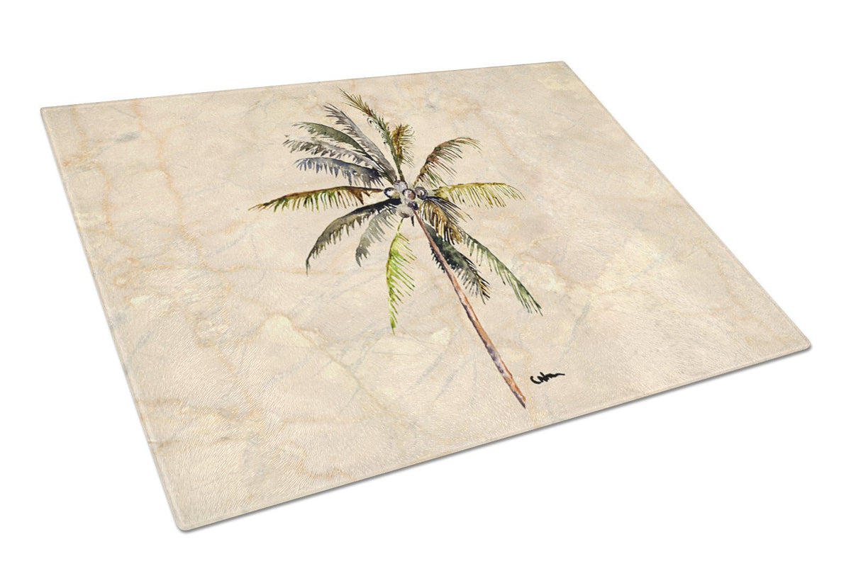 Palm Tree Glass Cutting Board Large by Caroline&#39;s Treasures