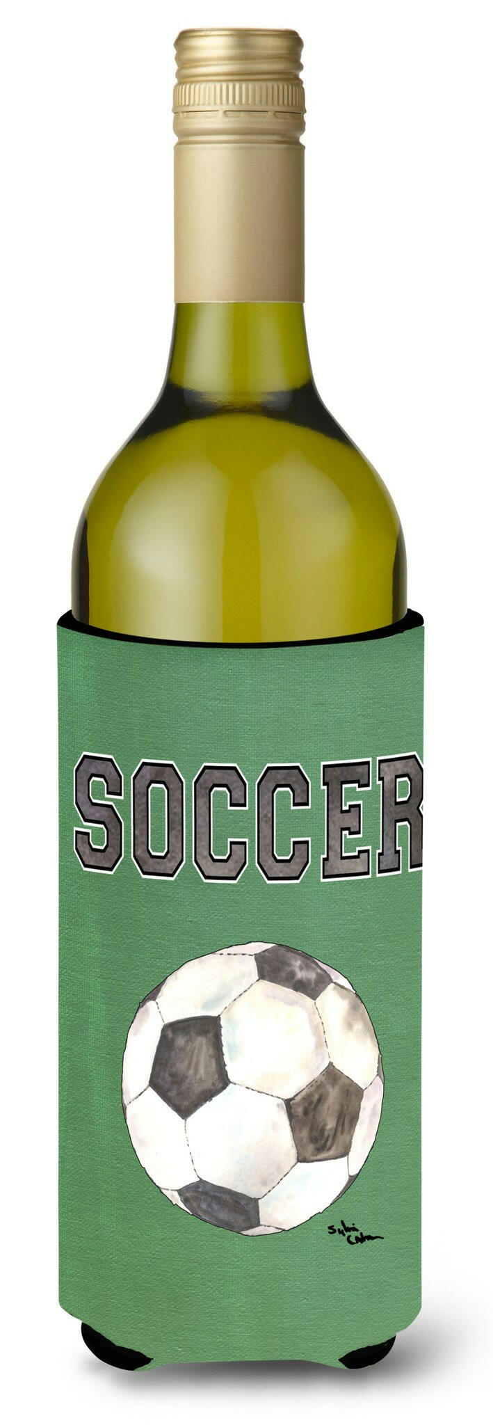 Soccer Wine Bottle Beverage Insulator Beverage Insulator Hugger by Caroline&#39;s Treasures