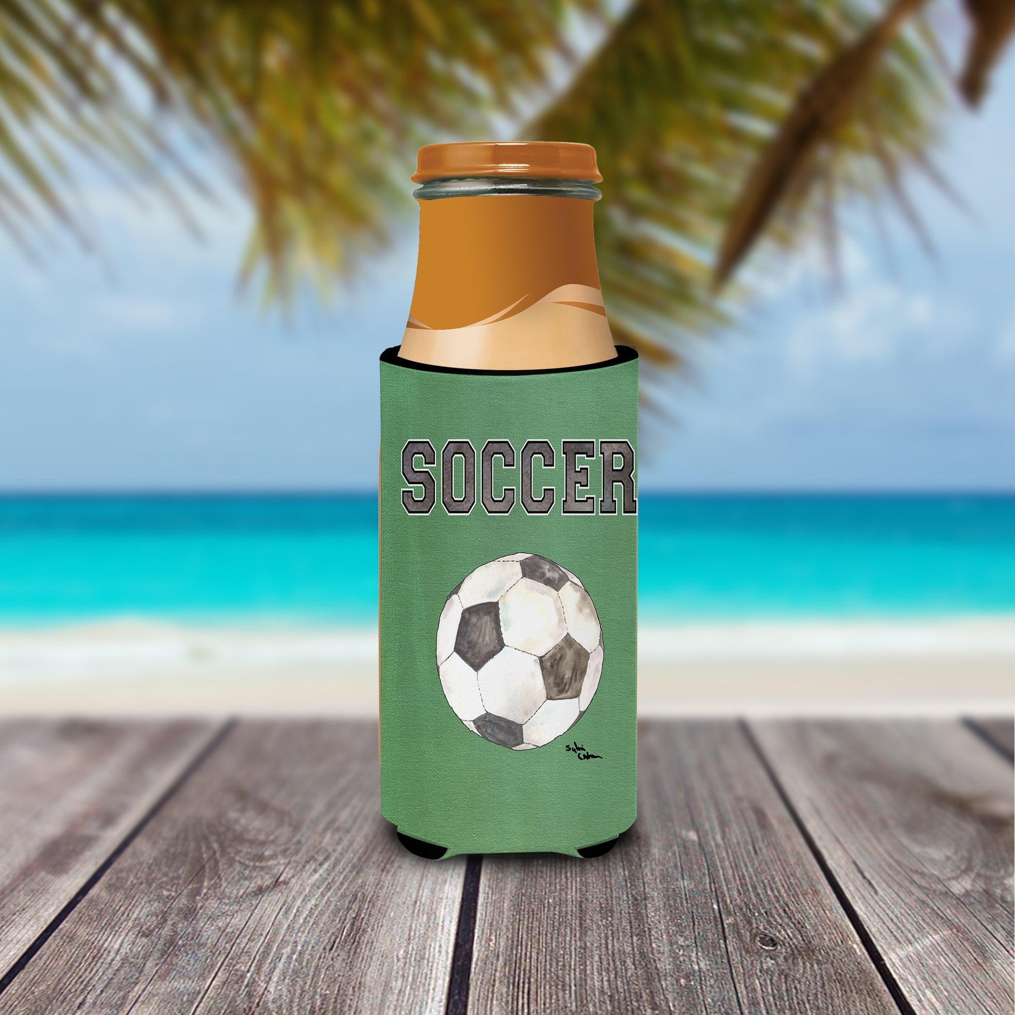 Soccer Ultra Beverage Insulators for slim cans 8484MUK.