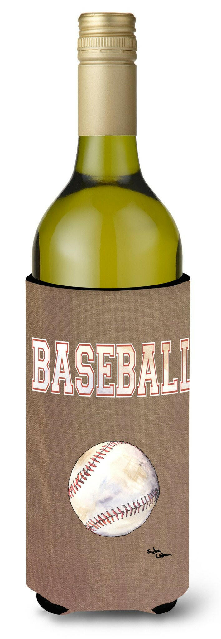 Baseball Wine Bottle Beverage Insulator Beverage Insulator Hugger by Caroline&#39;s Treasures