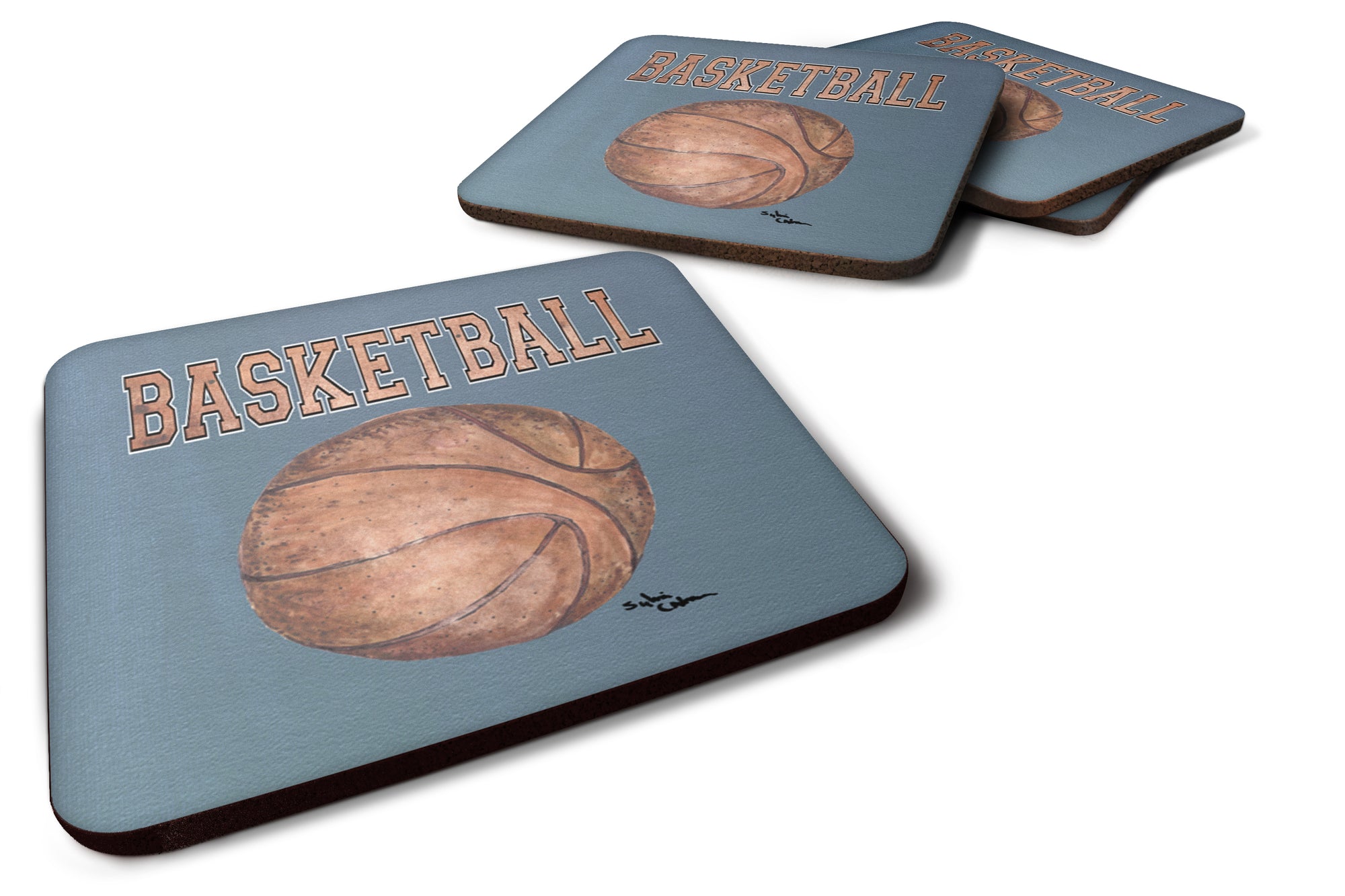 Set of 4 Basketball Foam Coasters - the-store.com