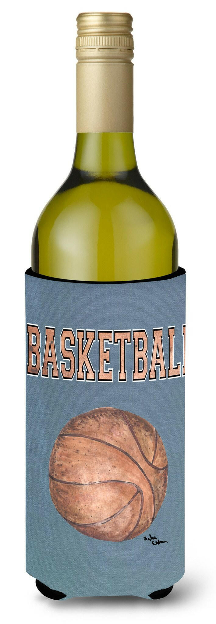 Basketball Wine Bottle Beverage Insulator Beverage Insulator Hugger by Caroline&#39;s Treasures