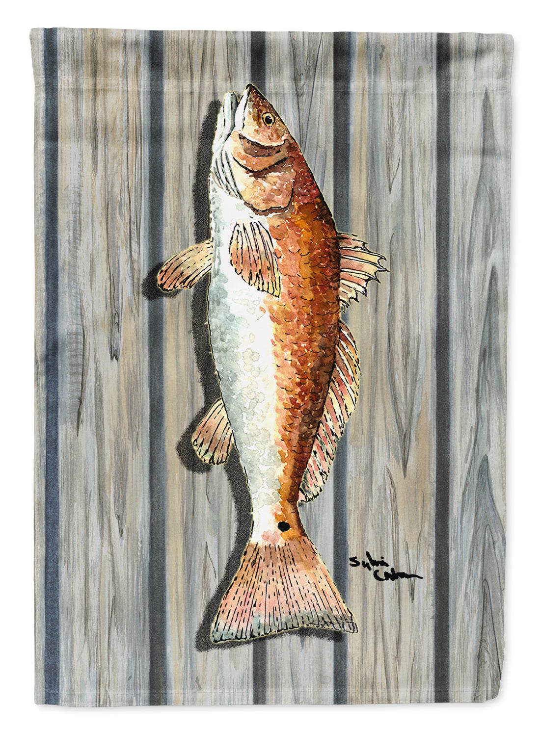 Fish Red Fish Flag Canvas House Size