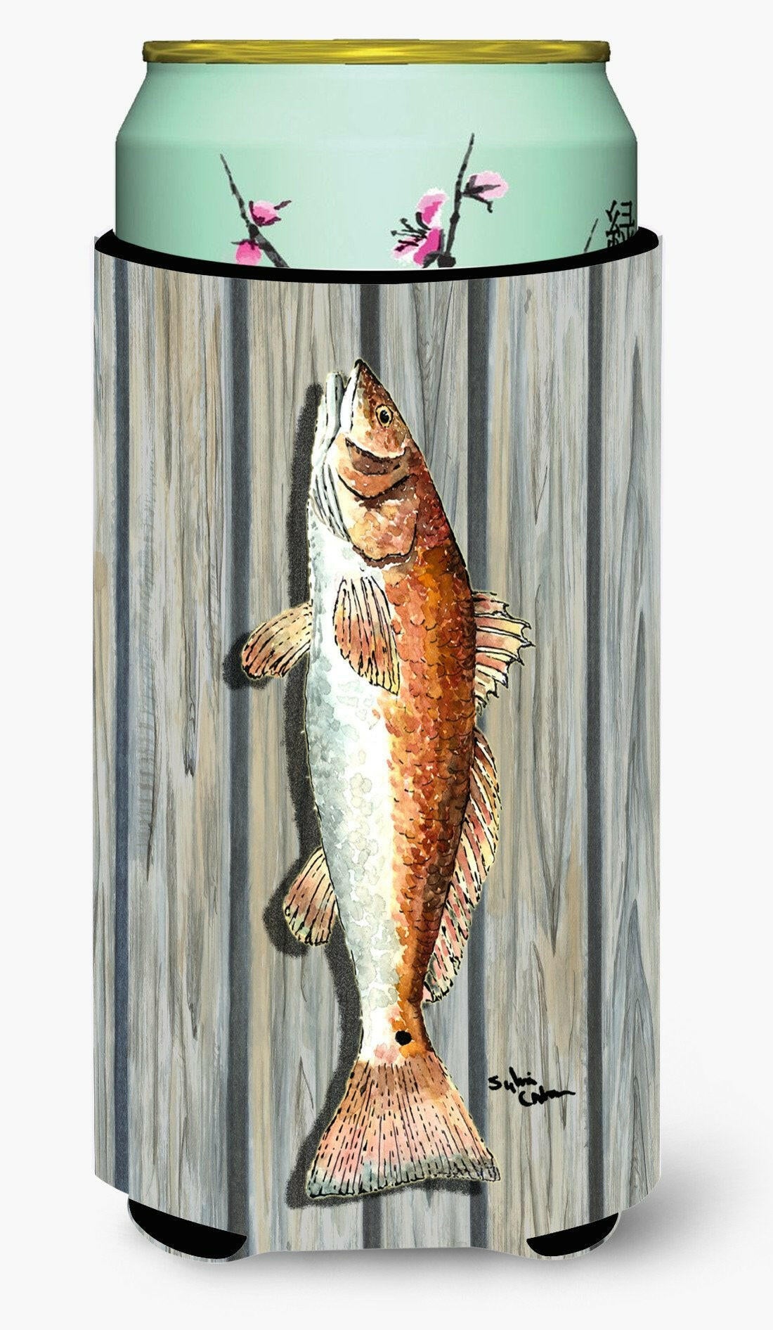 Fish Red Fish  Tall Boy Beverage Insulator Beverage Insulator Hugger by Caroline&#39;s Treasures