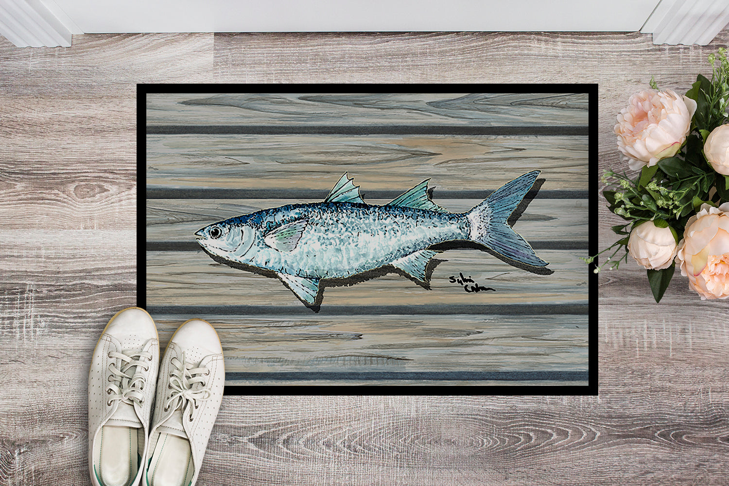 Caroline's Treasures Fish Mullet Doormat - 18x27 Decorative Floor Mat – Indoor/Outdoor Rug with Artistic Flair 8490 Doormat