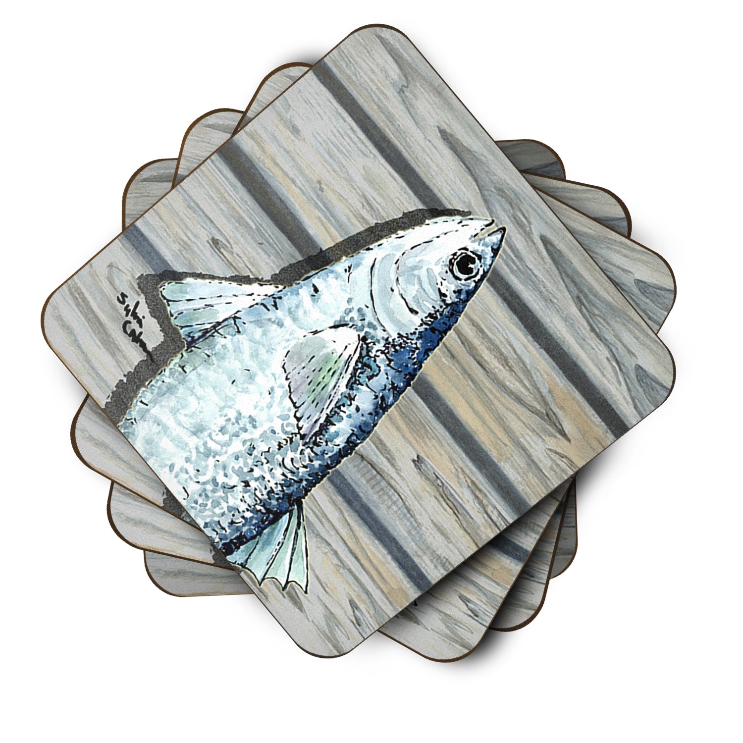 Caroline's Treasures Mullet Coasters - Set of 4 Lightweight Foam, Absorbent Drink Coasters