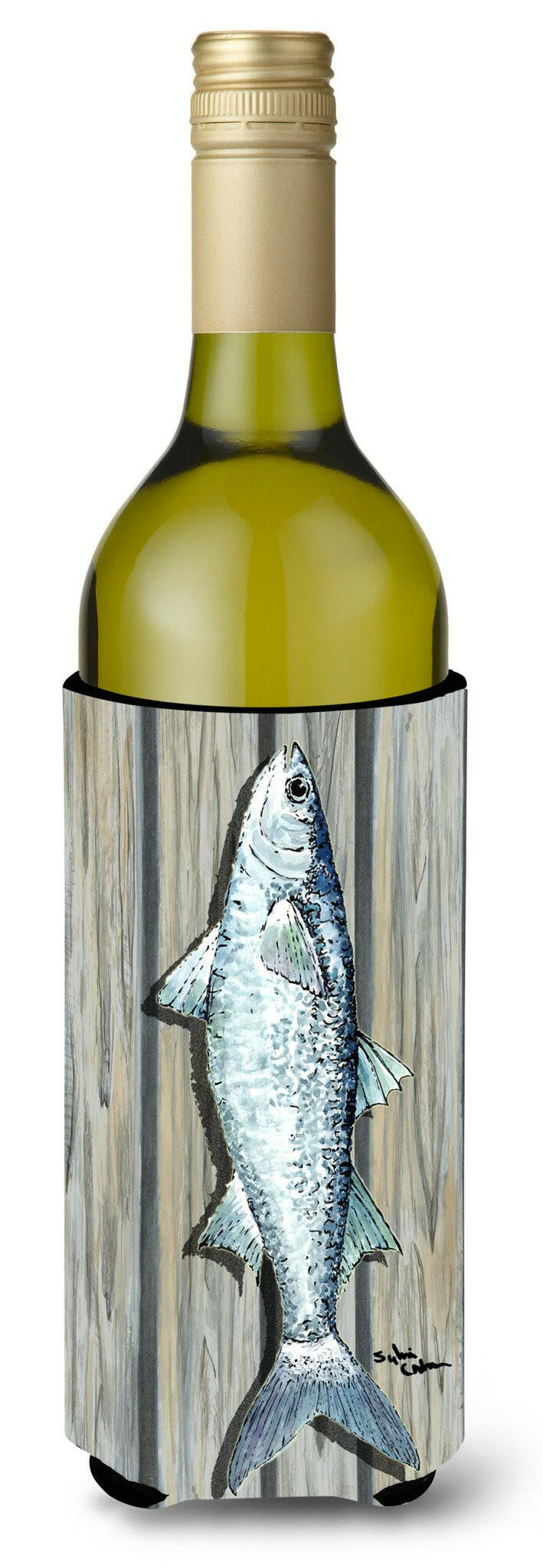 Fish Mullet Wine Bottle Beverage Insulator Beverage Insulator Hugger by Caroline&#39;s Treasures