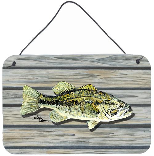Fish Bass Small Mouth Aluminium Metal Wall or Door Hanging Prints by Caroline&#39;s Treasures