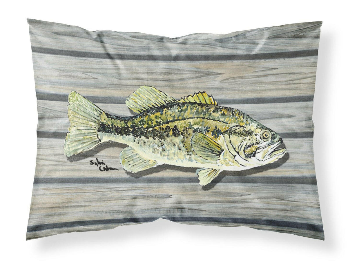 Fish Bass Small Mouth Moisture wicking Fabric standard pillowcase by Caroline&#39;s Treasures