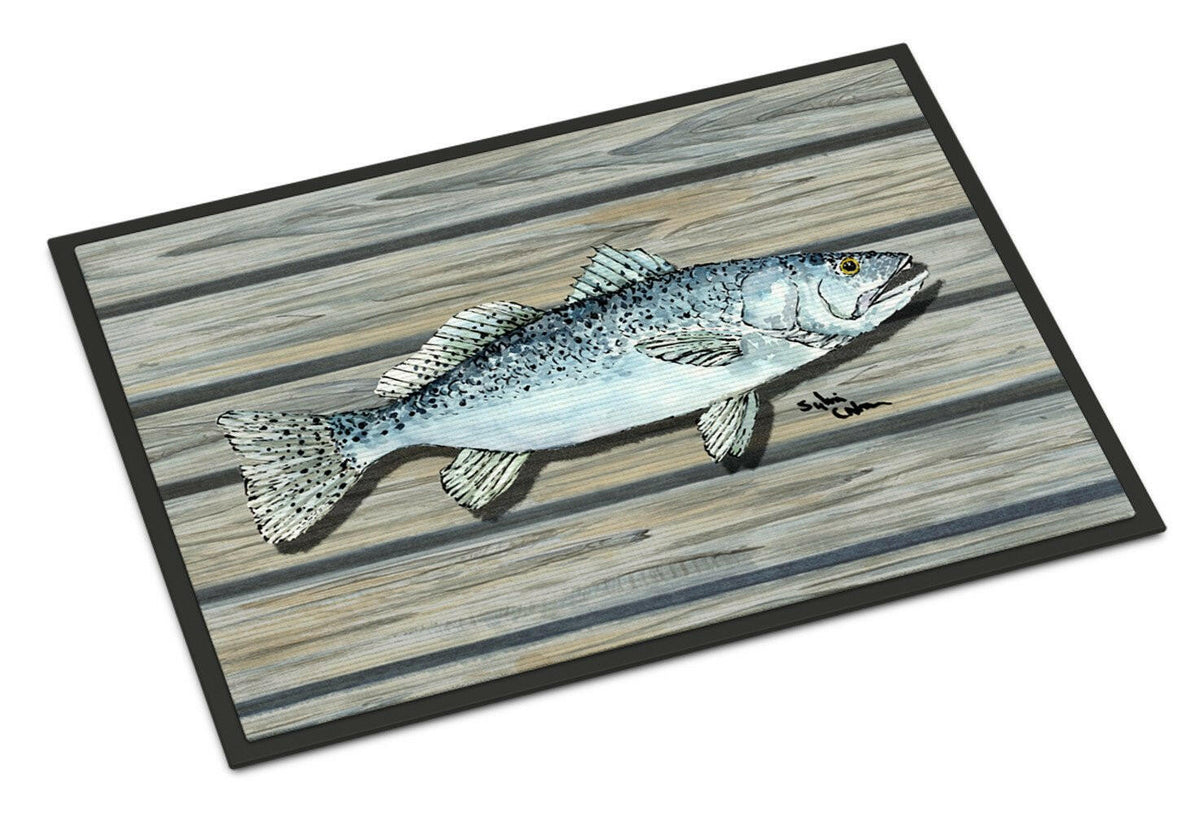 Fish Speckled Trout Indoor or Outdoor Mat 24x36 8494 Doormat - the-store.com
