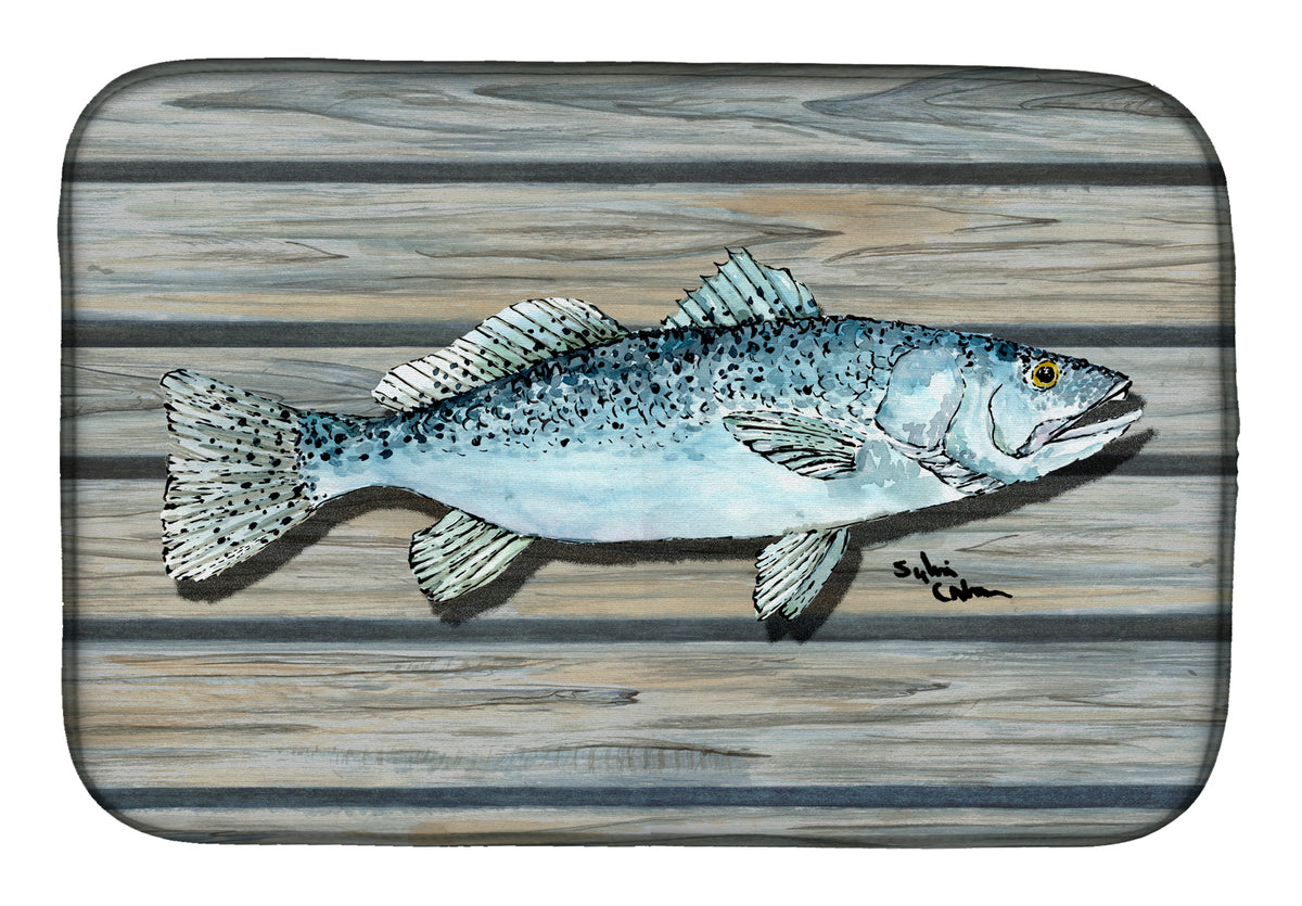 Fish Speckled Trout Dish Drying Mat 8494DDM  the-store.com.