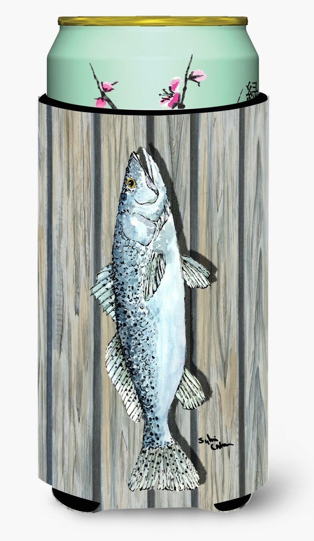 Fish Speckled Trout  Tall Boy Beverage Insulator Beverage Insulator Hugger by Caroline&#39;s Treasures
