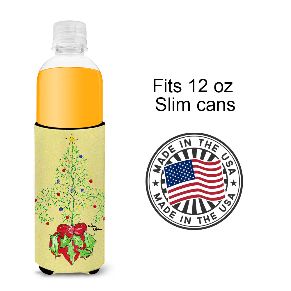 Christmas Tree Fleur de lis Ultra Beverage Insulators for slim cans 8501MUK