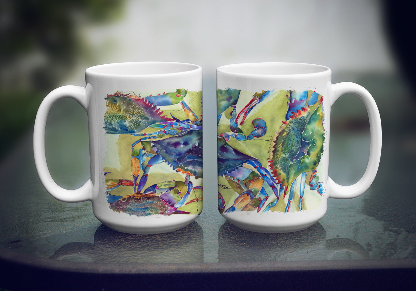 Crab All Over Dishwasher Safe Microwavable Ceramic Coffee Mug 15 ounce 8512CM15  the-store.com.