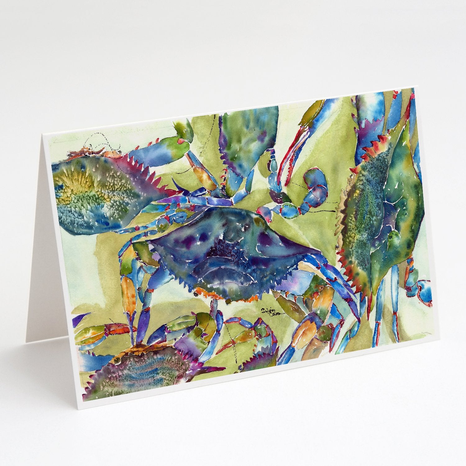 Buy this Blue Crab All Over Greeting Cards and Envelopes Pack of 8