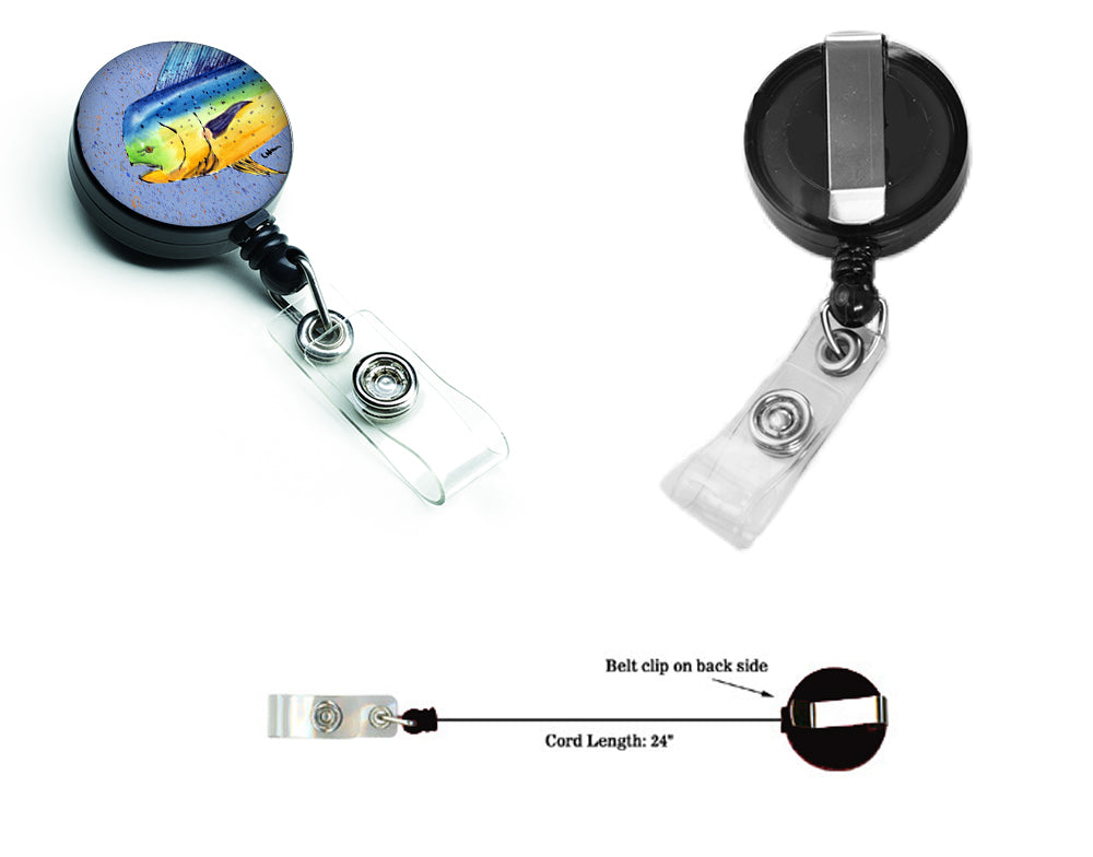 Caroline's Treasures Dolphin Mahi Mahi Retractable Badge Reel 8521BR