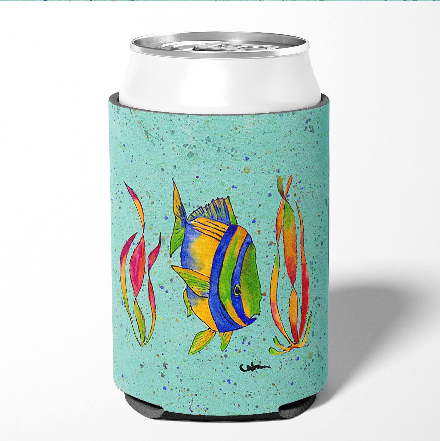 Tropical Fish Can or Bottle Beverage Insulator Hugger